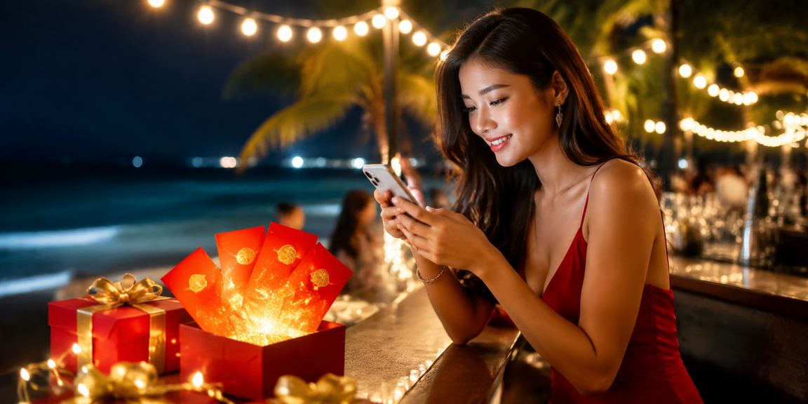 Người chơi xổ số sử dụng điện thoại tại Phú Quốc ngoài trời